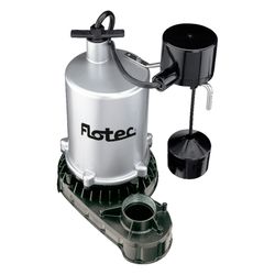 Flotec 1 HP 6660 gph Zinc Vertical Float Switch AC Submersible Sump Pump 8 ft³