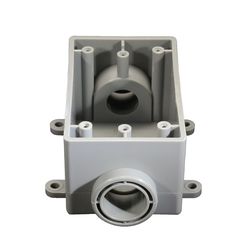 Cantex New and Old Work 21 cu in Rectangle PVC 1 gang Outlet Box Gray