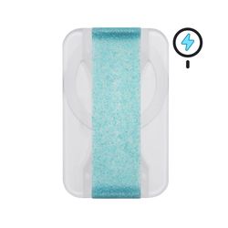 LoveHandle Blue Clear Blue Topaz Glitter Cell Phone Grip For All Mobile Devices