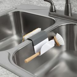 Spectrum Cora 3.75 in. L X 5 in. W X 3 in. H Plastic Sink Saddle Caddy