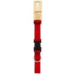 LupinePet Basic Solids Red Red Nylon Dog Adjustable Collar