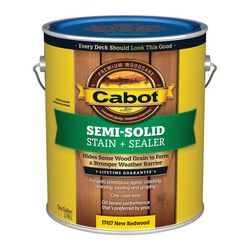 Cabot Semi-Solid Low VOC Semi-Solid New Redwood Oil-Based Alkyd Deck and Siding Stain 1 gal