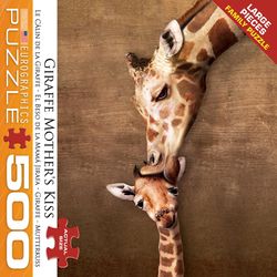Eurographics Giraffe Mother's Kiss Jigsaw Puzzle Beige/Brown 500 pc