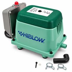 HIBLOW HP-40A 634 gph Aluminum Diaphragm Switch AC Septic Air Pump with Alarm