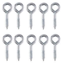 Ace 1/8 in. D X 1 in. L Zinc-Plated Steel Screw Eye 40 lb. cap. 10 pk