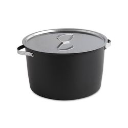 Nordic Ware Aluminized Steel Stock Pot w/Lid 13.9 in. 16 qt Black