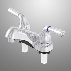 Home Plus Chrome Contemporary Centerset Bathroom Sink Faucet 4 in.