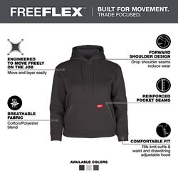 Milwaukee Freeflex M Long Sleeve Women's Hooded Hoodie Black