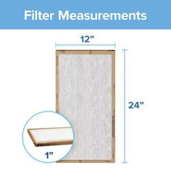 Filtrete 12 in. W X 24 in. H X 1 in. Polypropylene 2 MERV Flat Panel Filter 2 pk
