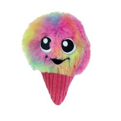 Boss Pet Chomper For Dog Multicolored Plush Snow Cone Dog Toy Small 1 pk