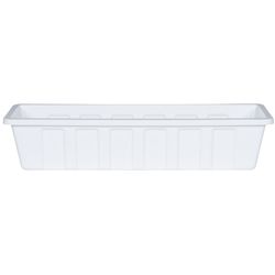Novelty Poly Pro 5 in. H X 24 in. W X 8 in. D PP Plastic Poly Pro Flower Box White