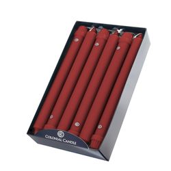Colonial Candle Red Unscented Scent Classic Taper Candle