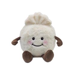 Warmies Dumpling Stuffed Animal Brown/White