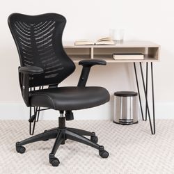 Flash Furniture Black Leather Office Chair