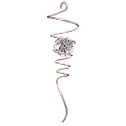 Spinfinity Designs Multi-color Stainless Steel 11 in. Silver Clear Tail Outdoor Spinner