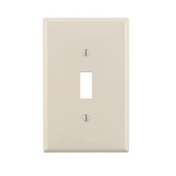 Leviton Almond 1 gang Nylon Toggle Wall Plate 10 pk