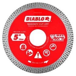 Diablo 5 in. D X 7/8 in. X .055 in. thick Diamond Masonry Cut-Off Disc 1 pk