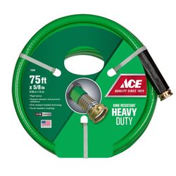 Ace Heavy Duty 5/8 in. D X 75 ft. L Heavy Duty Professional Grade Flexible Garden Hose