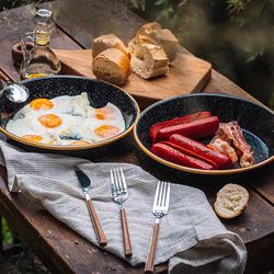 Cinsa Black Porcelain Enamel Plate 2 pc
