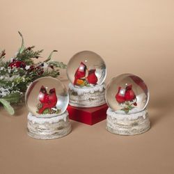 Gerson Multicolored Cardinal Snow Snowglobe 4.25 in.
