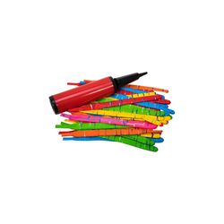 Schylling Rocket Balloon with Pump Multicolored 30 pc