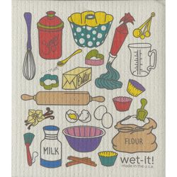 wet-it! Cellulose/Cotton Super Absorbent Cloths 6.75 in. W X 8 in. L 1 pk