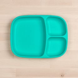 Re-Play Aqua Plastic/Polypropylene 3 Section Divided Plate 1 pk