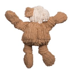 HuggleHounds HuggleMutt For Dog Brown/White Plush Lulu Knottie Pet Toy Small 1 pk