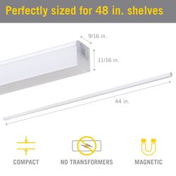 Armacost Lighting 44 in. L Bright White Plug-In LED Strip Tape Light Kit 8 pk