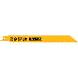 DEWALT 6 in. Bi-Metal Reciprocating Saw Blade 10/14 TPI 5 pk