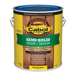 Cabot Semi-Solid Low VOC Semi-Solid Tintable Neutral Base Oil-Based Alkyd Deck and Siding Stain 1 ga