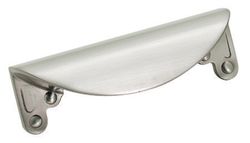 Amerock Transitional Cup Cabinet Cup Pull 3 in. Satin Nickel Silver 1 pk