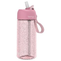 Bentgo 15 oz Pink BPA Free Petal Glitter Kids Water Bottle