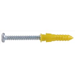 HILLMAN 0.164 in. D X 1 in. L Plastic Pan Head Ribbed Anchor 75 pc