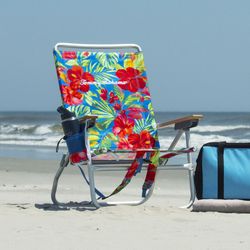 Tommy Bahama 4-Position Multicolored Beach Backpack Chair
