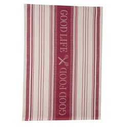 Kay Dee Cooks Kitchen Marsala Cotton Embroidered Tea Towel 1 pk