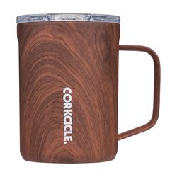 Corkcicle Mug 16 oz Walnut Wood BPA Free Insulated Mug