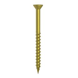 Grip-Rite PrimeGuard Plus No. 9 wire X 2-1/2 in. L Gold Star Flat Head Deck Screws 5 lb