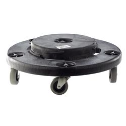 Rubbermaid Brute 250 lb Black Plastic Wheeled Garbage Can Dolly