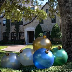 Holiball Frosted Blue 30 in. Inflatable