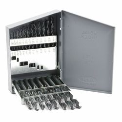 Forney 1/16-3/8 in. High Speed Steel Jobber Length Drill Bit Set 21 pc