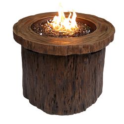Alpine 35.8 in. W Stainless Steel Round Propane Fire Pit