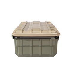 RealTree 25 gal Green Storage Tote w/Wheels 14.2 in. H X 37.5 in. W X 23.1 in. D Stackable