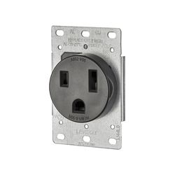 Leviton 50 amps 250 V Duplex Black Outlet 6-50R 1 pk