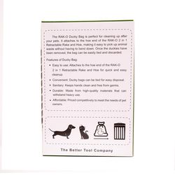 Ducky Bags RAK-O Compostable Resin Disposable Pet Waste Bags 60 pk