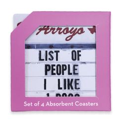 El Arroyo Multicolored Ceramic/Cork Coaster Set