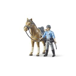 Bruder Bworld Police On Horseback Toy Multicolored