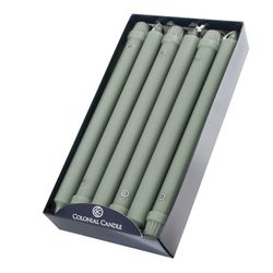 Colonial Candle Green Unscented Scent Classic Taper Candle
