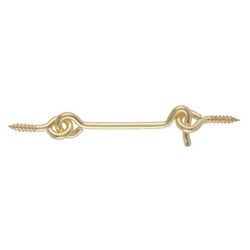 Ace Small Polished Brass Green Brass 3 in. L Hook and Eye 2 pk