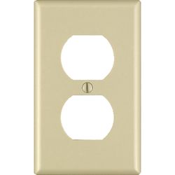 Leviton Ivory 1 gang Thermoset Plastic Duplex Wall Plate 1 pk